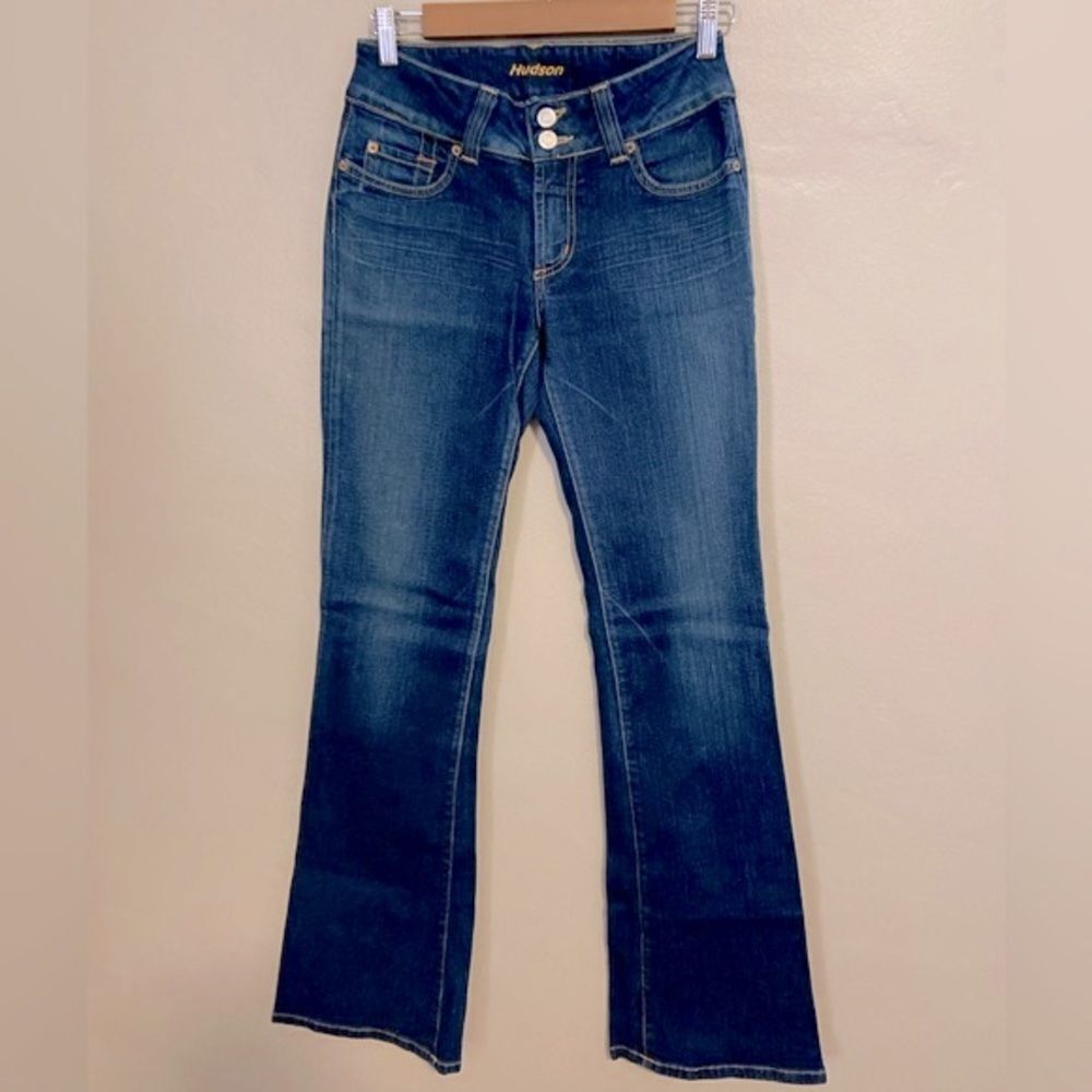 Hudson Jeans Women's Dark Blue Wide Leg Denim